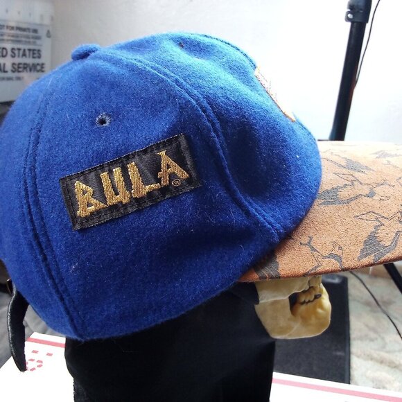 Vintage 90s Bula US Ski Team Wool Suede Brim Snap Back Hat Cap - Picture 4 of 7